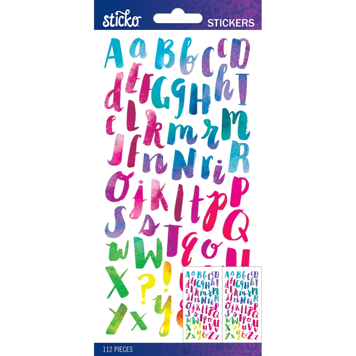 Sticko Alphabet StickersWatercolor Small