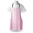 thumbnail image 3 of Light Pink Apron Vertical Striped Abstract Color Bands Straight Lines Geometric Artistic, Unisex Kitchen Bib Apron with Adjustable Neck for Cooking Baking Gardening, White Pale Pink, by Ambesonne, 3 of 3