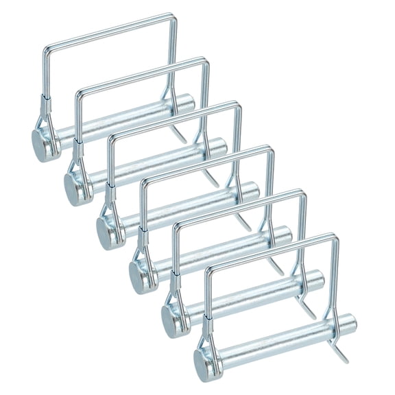 Uxcell 6 Pcs Trailer Coupler Pins (3/8" x 2-3/4" ) - Trailer Hitch Pin Coupler Square Safety Shaft Locking Pin for Farm Trailers Wagons Lawn Kayak Boat