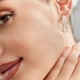 thumbnail image 6 of YOUNGYUE Sterling Silver Hoop Earrings for Women, Hypoallergenic CZ Double Hoop Earrings, 40mm, 6 of 7