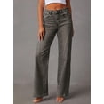 thumbnail image 6 of EMMIOL Women's High-Waisted Seamed Wide-Leg Jeans Stretchy Vintage Washed Denim Pants Casual Y2K Streetwear Trousers, 6 of 8