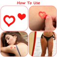 thumbnail image 4 of Trianu 1 Roll 500 Pcs Tanning Stickers, 1inch Red Heart Shaped Body Stickers Sun Body Stickers for Tanning Self Adhesive Tanning Bed Stickers Sunbathing Stickers, 4 of 6