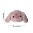 thumbnail image 2 of Bolsa de conejo de peluche de Pascua, bolso cruzado, pequeña mochila, bolso de orejas de conejo grandes, rosa, 2 of 6