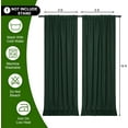 thumbnail image 4 of XWZO Hunter Green Backdrop Curtains for Parties, Photography Backdrop Drapes with Rod Pockets for Wedding Decorations Stage Birthday Family Gatherings, 2 Panels 5ft x 10ft, 4 of 8