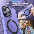 thumbnail image 6 of iPhone 15 Pro Max Rugged Case Magnetic, Compatible with Magsafe & Accessories Invisible Stand Heavy Duty Protective Shockproof Anti-Scratch Bumper Phone Case for Apple iPhone 15 Pro Max, Lightpurple, 6 of 6