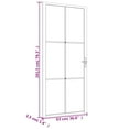 thumbnail image 2 of vidaXL Interior Door 36.6"x79.3" Black ESG Glass and Aluminum, 2 of 7