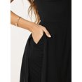 thumbnail image 5 of DARING DIVA Women's Sleeveless Chiffon Wide Leg Jumpsuit L Black, 5 of 6