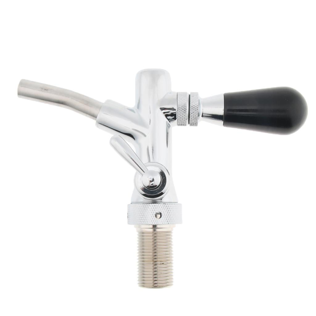 Adjustable G5/8 Kegerator Draft Beer Faucet & Flow Controller Chrome Plating Tap 