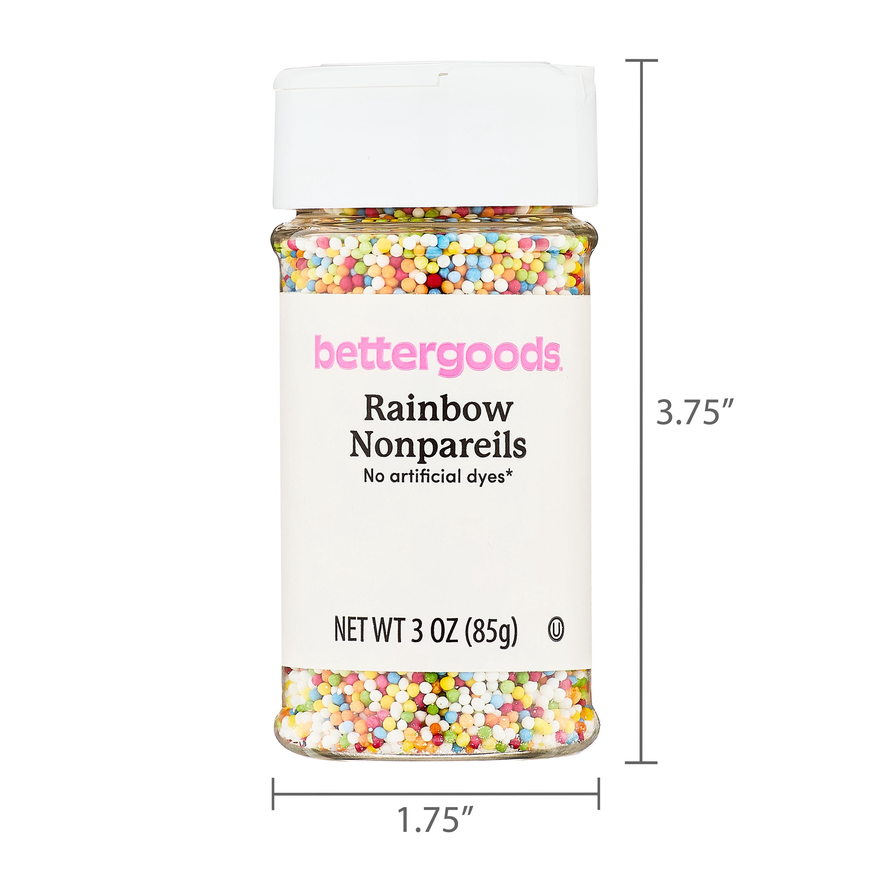 bettergoods Rainbow Nonpareils, 3 oz