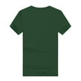 thumbnail image 4 of Plus Size Tops for Women Short Sleeve Round-Neck Pullover Solid Loose T-shirt Army Green XXXXXL, 4 of 6