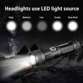 thumbnail image 2 of Ultra Powerful LED Flashlight 5000 Lumens USB Rechargeable, Extremely Bright Tactical Torch, 5 Modes Zoomable Waterproof Torch for Camping Hiking Emergency, 18650 Battery Included (16.5cm), 2 of 5