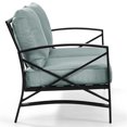 thumbnail image 4 of Afuera Living Metal/Fabric Patio Loveseat in Mist Green/Black, 4 of 10