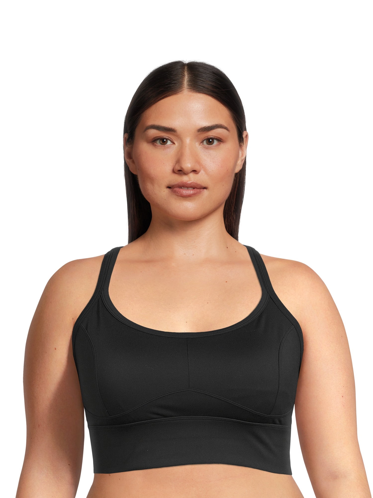 Avia Women's Plus Size Low Impact Corset Seamed Sports Bra