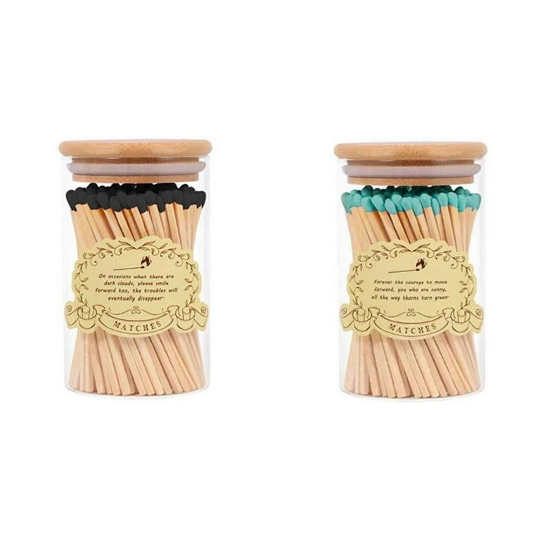 Premium Long Matches for Candles, Decorative Matches in Apothecary Jar, Colorful Matches Long Wooden, Safety Matches, Wooden Matches, Long Stick