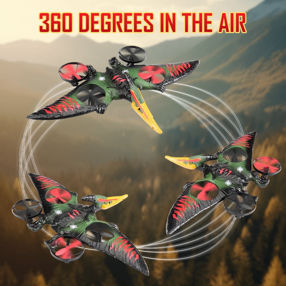 RC Plane Pterosaur 2.4G 6-Axis Gyro EPP Foam RC Aircraft With Led Light One Key Take Off 360 Rotation RC Glider Flying Toys