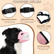 Colenumone Dog Muzzle Shark Design – Mesh Soft Muzzle for Small Medium Large Sized Dogs, Adjustable for No Bark, BitingScavenging, Licking & Chewing, Blue/Black/Pink (S–XL)