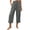 26# Gray, variant on Womens Cotton Linen Capri Pants 2026 Summer High Waist Wide Leg Button Decorated Casual Work Cropped Trousers Navy S