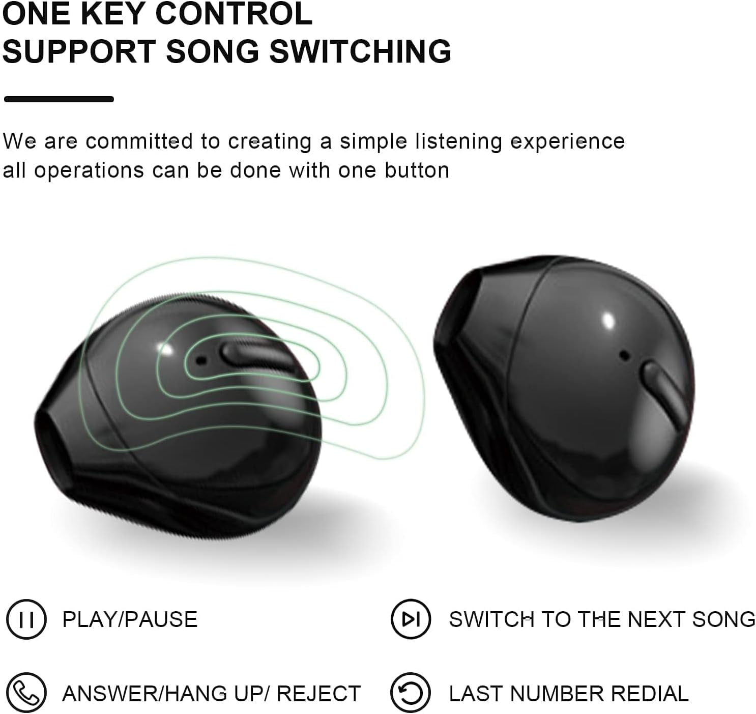 Smallest Invisible Earbuds Wireless Ear Buds Bluetooth in Ear Mini Discreet Small Tiny Earpiece Sleep Earbuds Hidden with Charging Case Headphones for Small Ears Work Sleeping Android