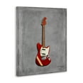 thumbnail image 3 of Stupell Industries Red Guitar on Grey Music Painting Wrapped Canvas Canvas Art Print Wall Art, 36 x 48, 3 of 7