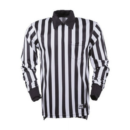 UPC: 0845099048553 | 7006-XL Referee Shirt Long Sleeve Football  Black And White – Extra Large