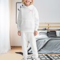 thumbnail image 2 of KAUOD Kids Girls Fleece Sweatpants Set 2 piece Cute Bowfront Cotton Hoodi𝐞s Joggers Pants Sweatsuits Warm Tracksuits Clothes, 2 of 5