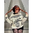 thumbnail image 5 of Suéter de mujer de gran tamaño con estética Y2k, jersey de punto, jersey con gráfico de invierno, ropa de calle de moda coreana, ropa de manga larga, 5 of 5