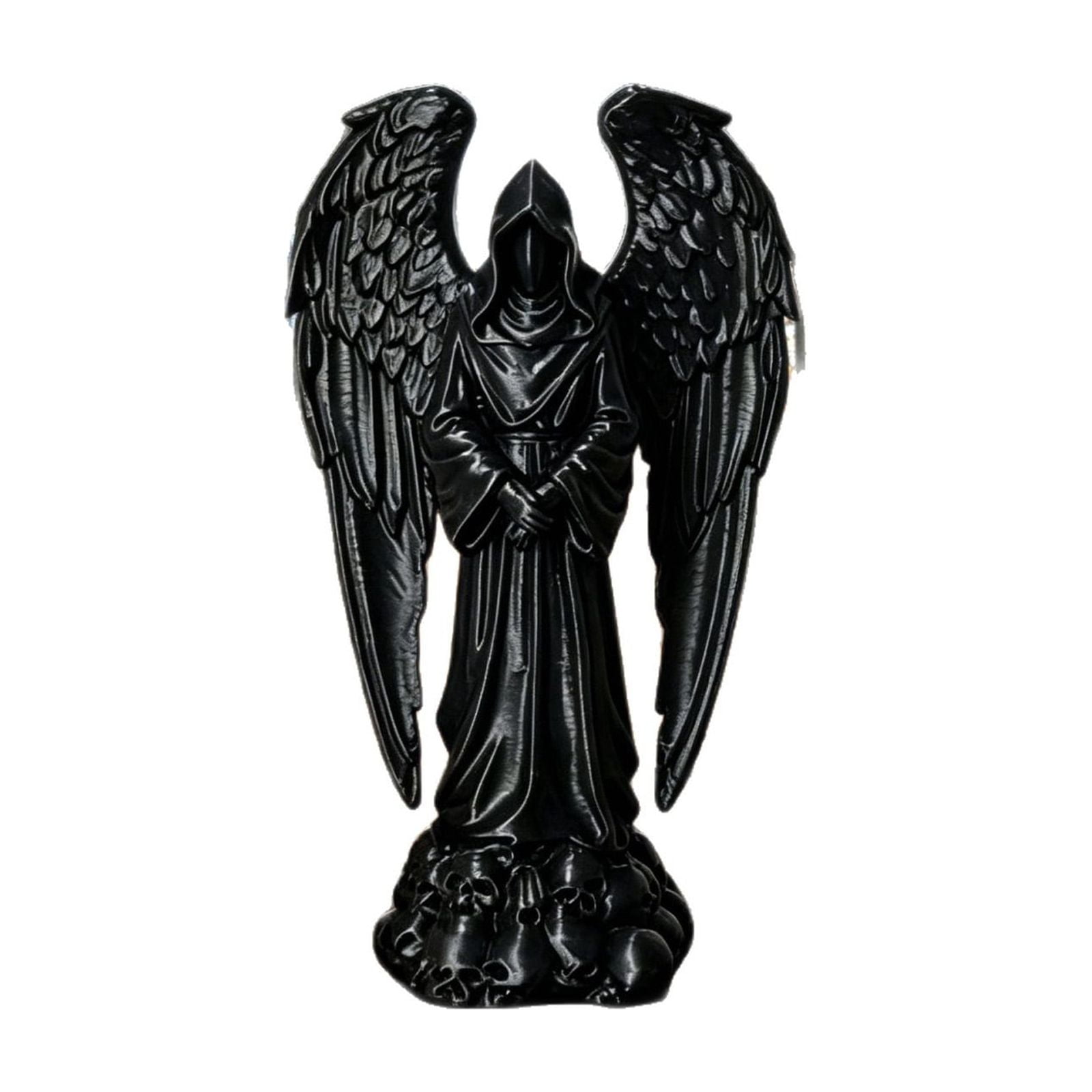 Dark Gothic Angel Statue Collectible Resin Figurine Gothic Home Decor for Bookshelf Mantel Halloween Office Desk