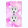 thumbnail image 1 of Metal Light Switch Plate Cover Purple Pink Watercolor Love Hearts LOV010, 1 of 1