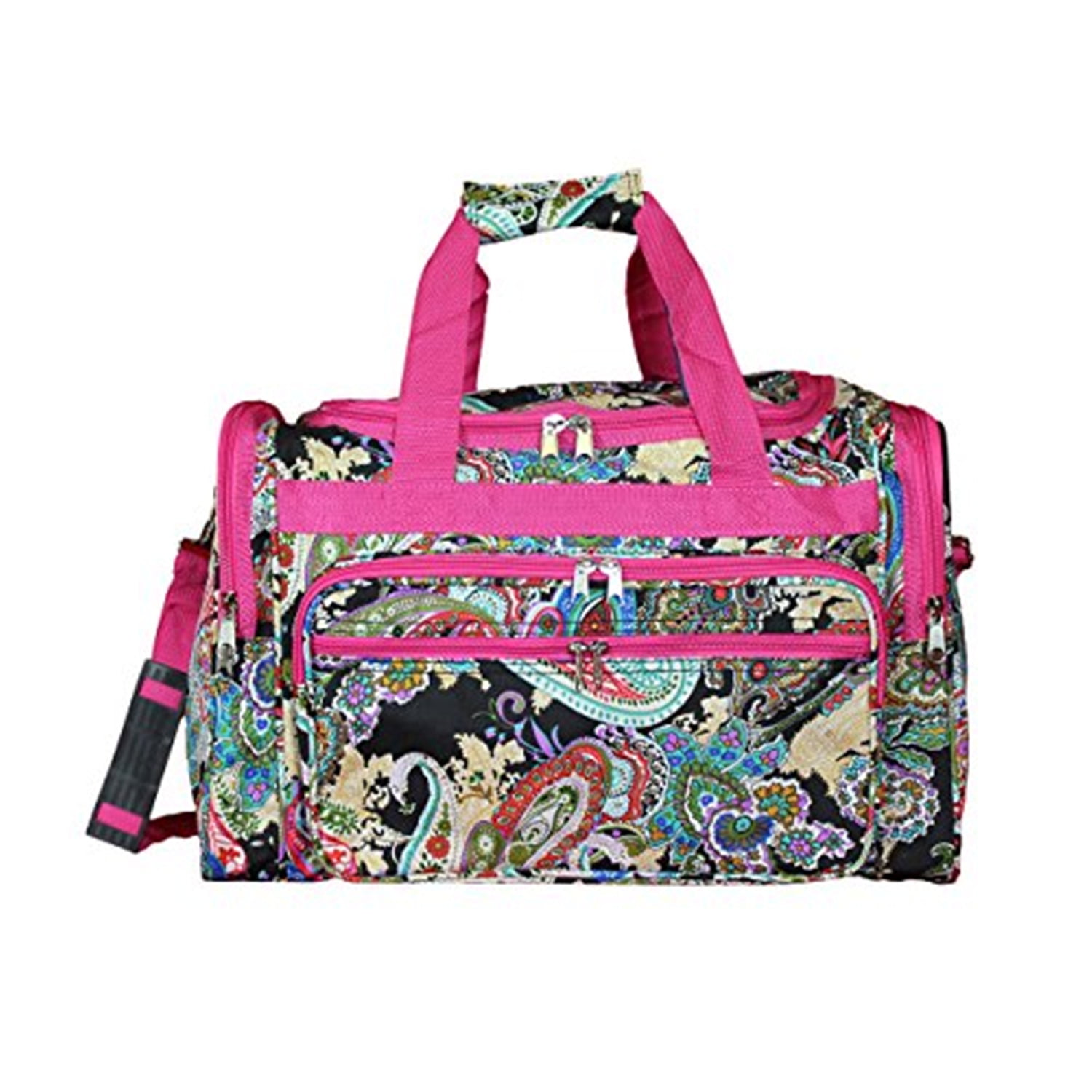 Buy World Traveler 16inch CarryOn Duffel Bag Pink Trim Multi