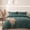 Dark Green, variant on 100% Washed Cotton Duvet Cover King Size Soft Breathable Durable Bedding with Zipper Closure & 8Corner Ties- 3 Pieces Plain Simple Duvet Cover Set,2 Pillow Shams,1 Duvet Cover(104"x90")