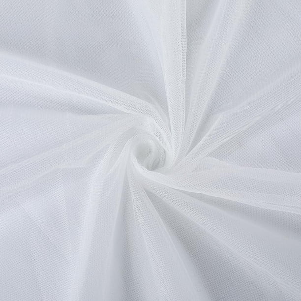 Tela de malla de poliéster de 78,7 x 63 pulgadas, gasa blanca, mosquitera sólida, tela transpirable, red de gasa de tul transparente, tela suave por yarda