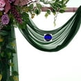 thumbnail image 3 of MDS pack of 1 panels (30" width x 30Ft Long) Wedding Arch Draping Fabric sheer Chiffon Fabric Drapery for Wedding Ceremony - hunter green, 3 of 7