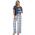 thumbnail image 6 of DAKIMOE Womens Pajama Sets 2 Piece Sets for Women Summer Sets Short Sleeve Pajamas Lounge Set Casual Sleepwear Loungewear PJS, S-XXL, 6 of 9