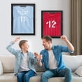thumbnail image 6 of Americanflat 18x24 Shadow Box Frame Kids Jersey Display Case Lockable Hanger Sports Baseball Football - Black, 6 of 8