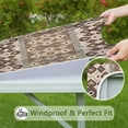 thumbnail image 6 of Colorful Floral Square Table Cover with Stretch Elastic Edges, 34x34 Inch Boho Tablecloth for Indoor and Outdoor Card Tables, 6 of 6