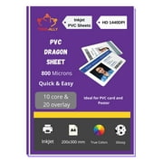 True-Ally Pvc Lamination Dragon Sheet A4 Size 800 Micron For Pvc Aadhar, Photos, Id Card (Set Of 10 Cores And 20 Overlays)