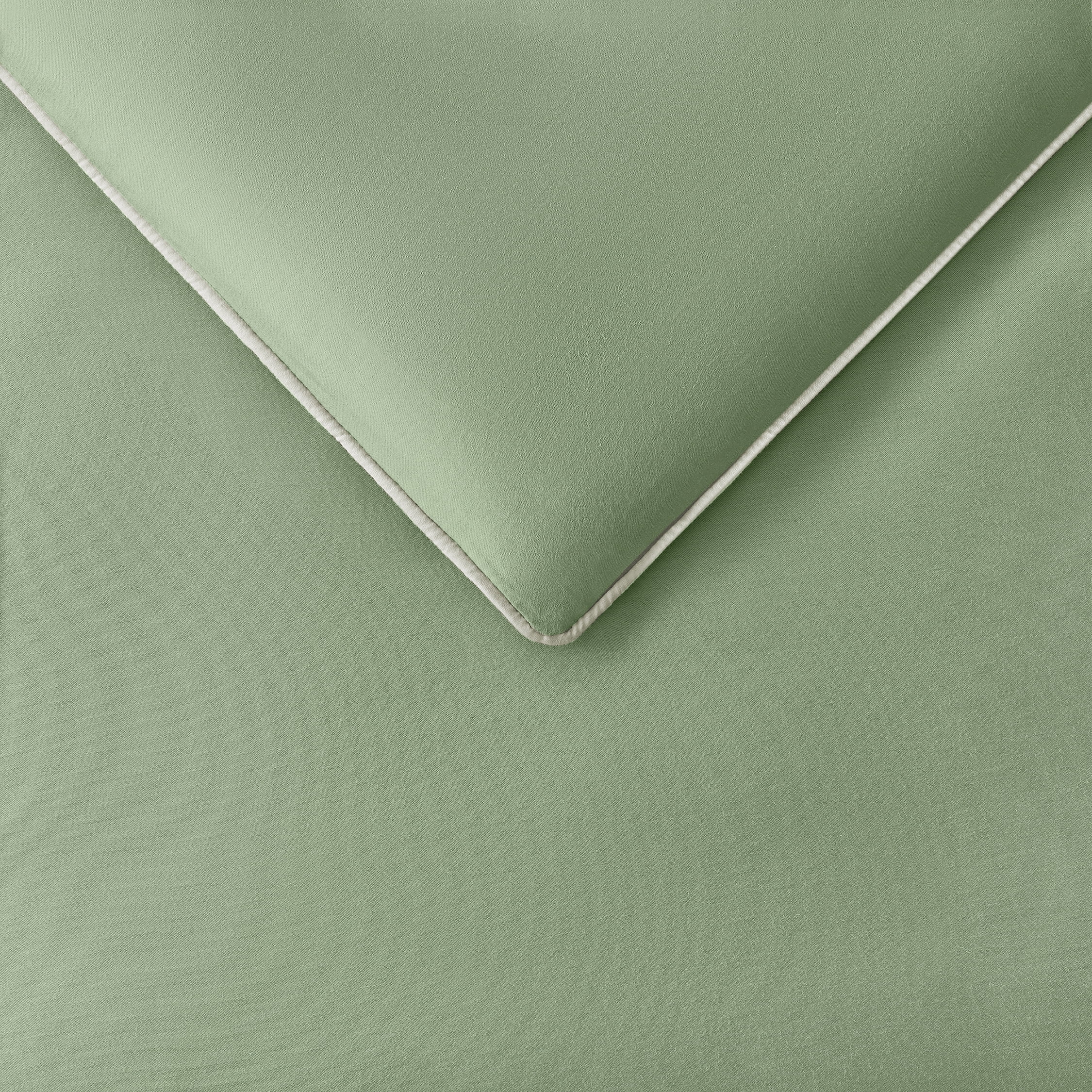 Wamsutta 1846 Cotton Tencel 3-Piece Sea Spray Green Solid Comforter Set, King
