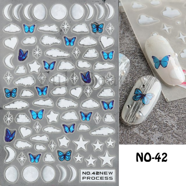 Pegatinas de Arte de uñas de Navidad en relieve 5D, invierno, Año Nuevo, rojo, Santa Claus, árbol, pingüinos, muñeco de nieve, calcomanías deslizantes, GLJI-5D DE MANICURA