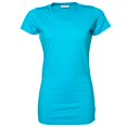 thumbnail image 1 of Tee Jays- Camiseta extra larga elástica de manga corta (Turquesa), 1 of 1