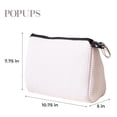 thumbnail image 3 of Bolsa de maquillaje POPUPS, grande, impermeable, de neopreno, blanca, 3 of 9
