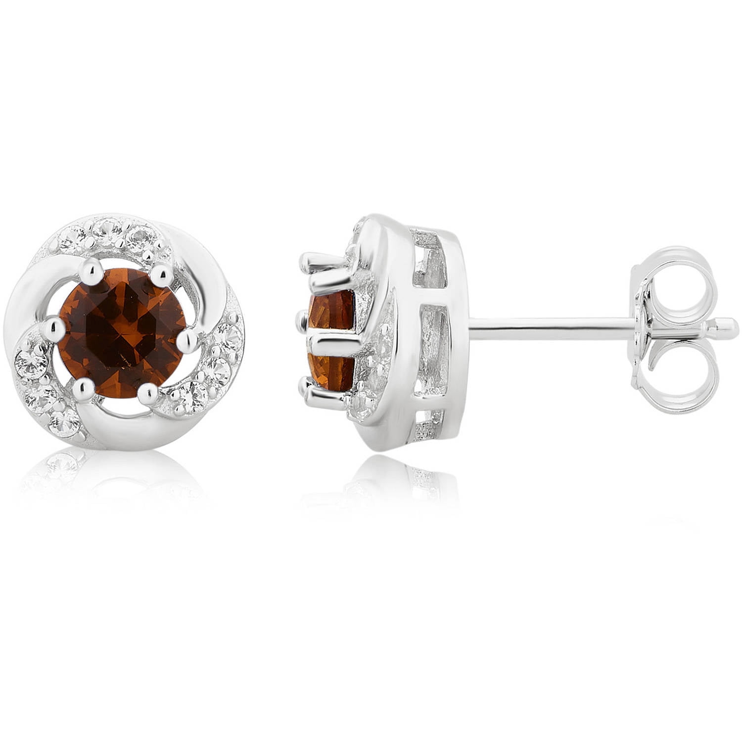 Created Citrine And White Sapphire Gemst