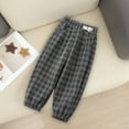 thumbnail image 7 of Diufon Toddler Boys Girls Warm Pants Fall Winter Plaid Printed Cotton Thickened Cropped Pant Trousers with Pockets, 7 of 7
