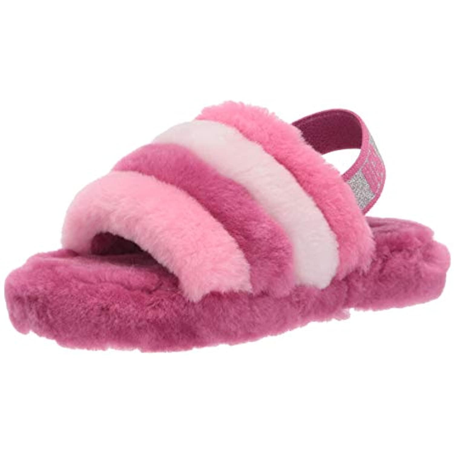 UGG K Fluff Yeah Slide Slipper, Pink Multi, Size 4 - Walmart.com