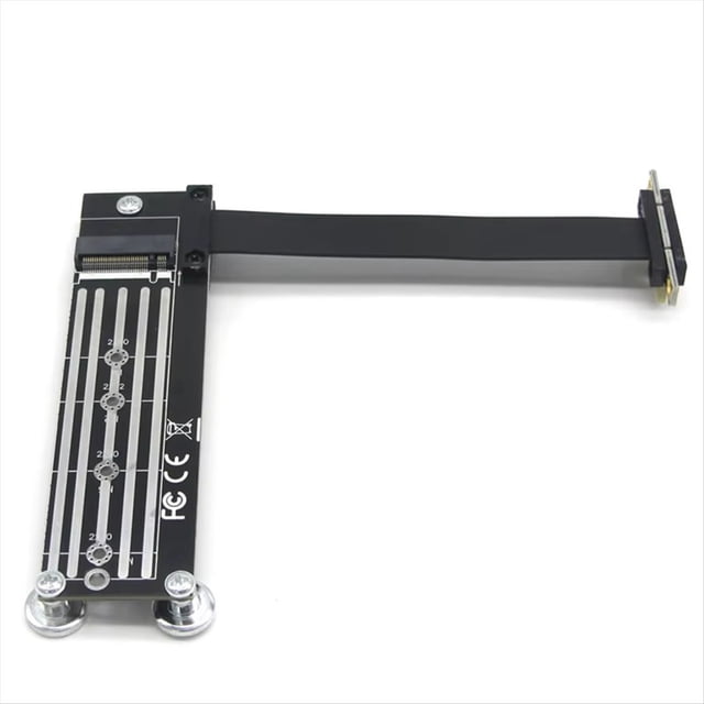 M2 to PCIE Riser PCIe X1 PCI-E3.0 1x to M.2 NVMe M Key Riser Card Gen3.0 Cable M2 Key-M PCI-Express Extension Cable