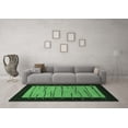 thumbnail image 3 of Ahgly Company Indoor Square Abstract Emerald Green Modern Area Rugs, 4' Square, 3 of 4