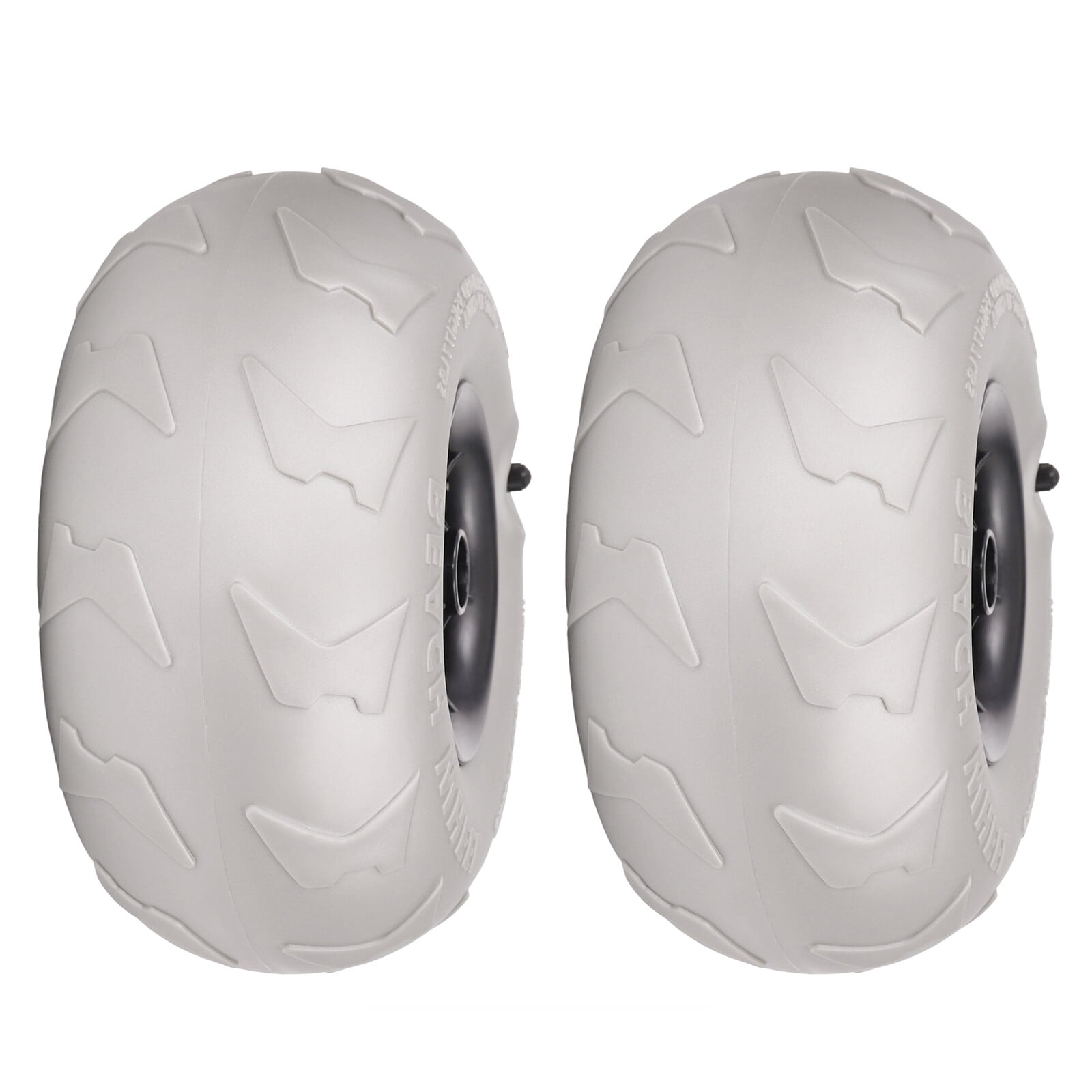 Beach Inflatable Wheels 2-Pack, 9" PVC Balloon Sand Tires for Cart Kayak Canoe Wagon, Low Pressure 3-5 PSI, 88lbs Capacity Per Wheel for Beach Camping Garden (Hub 0.78")