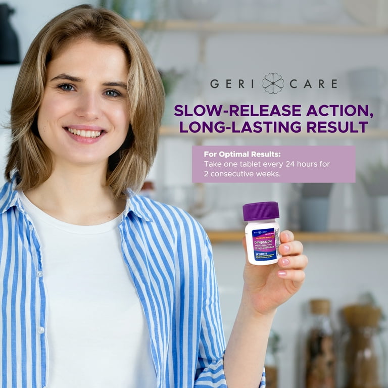 GeriCare Omeprazole Delayed Release Tablets 20mg Stomach Acid