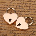 thumbnail image 1 of Qiilu 2 sets Heart-shaped Padlock & Skeleton Key Metal Lock for Luggage Diary Book Jewelry Box, Heart Shape Padlock,Padlock, 1 of 7