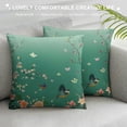 thumbnail image 3 of JRXY  Cherry Blossoms Throw Pillow Covers Bird Spring Blooming Flowers Sakura Green Background Square Pillowcases for Home Decor Sofa Car Bedroom Pillow case White, 3 of 5
