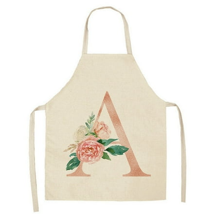 

English Letter Rose Series Linen Apron For Adults And Children s Kitchen Fouling Apron Nail Tech Apron Customized Kitchen Items Apron Recipes Bathing Apron Half Aprons for Women with Pockets Toddler